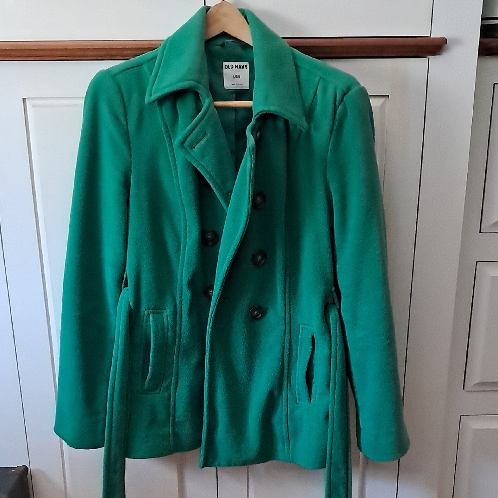Old Navy Green Double-Breasted Coat